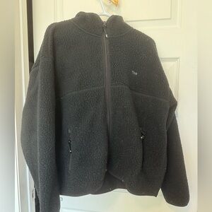 TNA Black Full-Zip Sherpa Fleece Hoodie